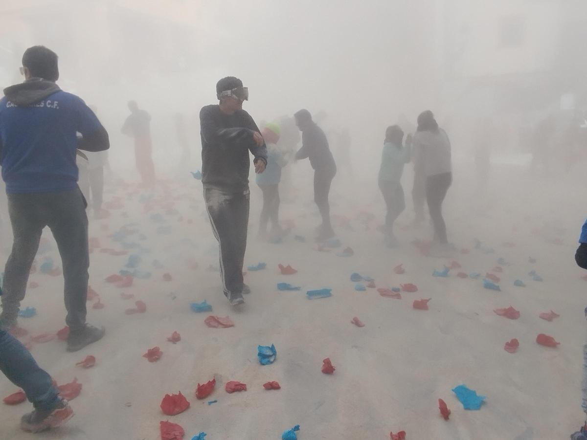 Les millors imatges de la guerra de la farina de Berga