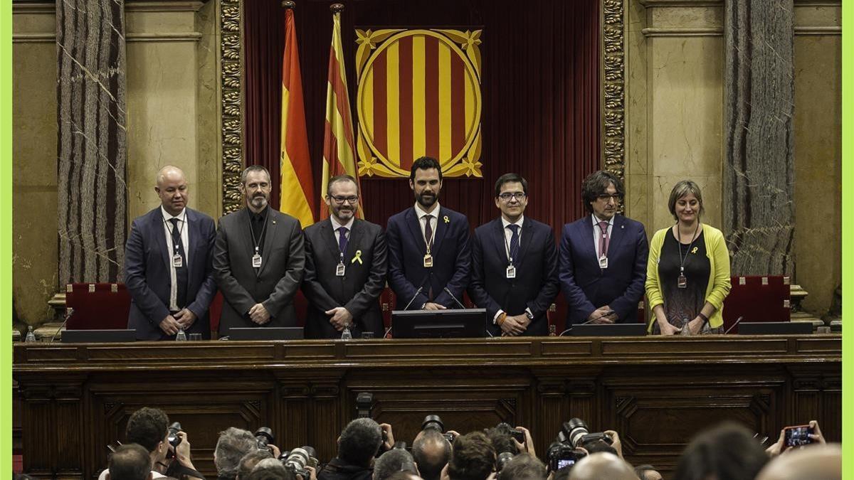 Roger Torrent y la Mesa del Parlament