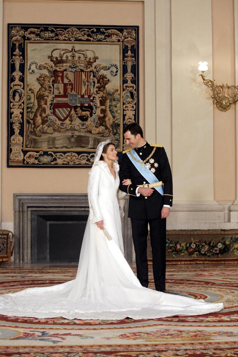 El Rey Felipe y la Reina Letizia el día de su boda