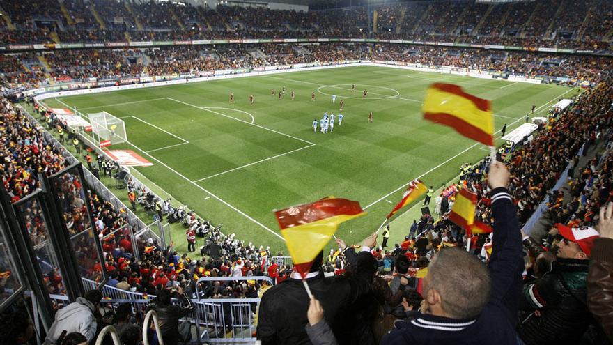 Una imagen de la última visita de la selección a Málaga.