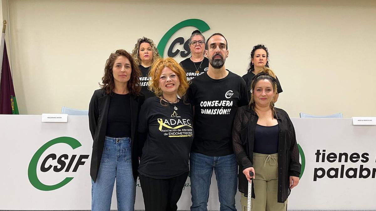 Rueda de prensa en la sede de CSIF para alertar de las “graves carencias” asistenciales en el Hospital Materno Infantil