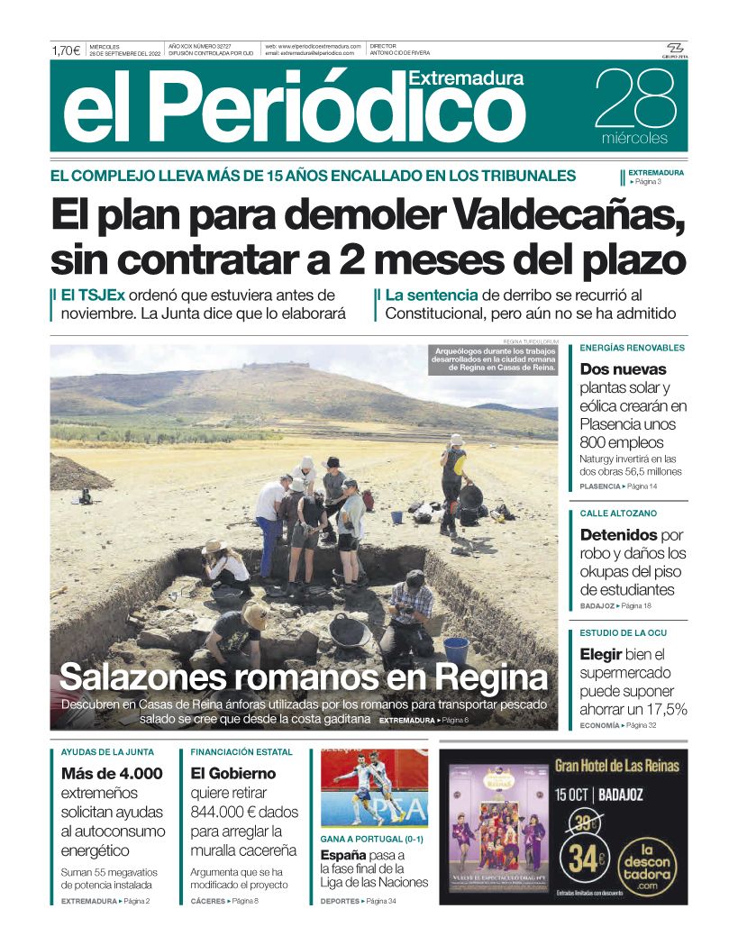 Consulta la portada correspondiente al día 28 de septiembre de 2022