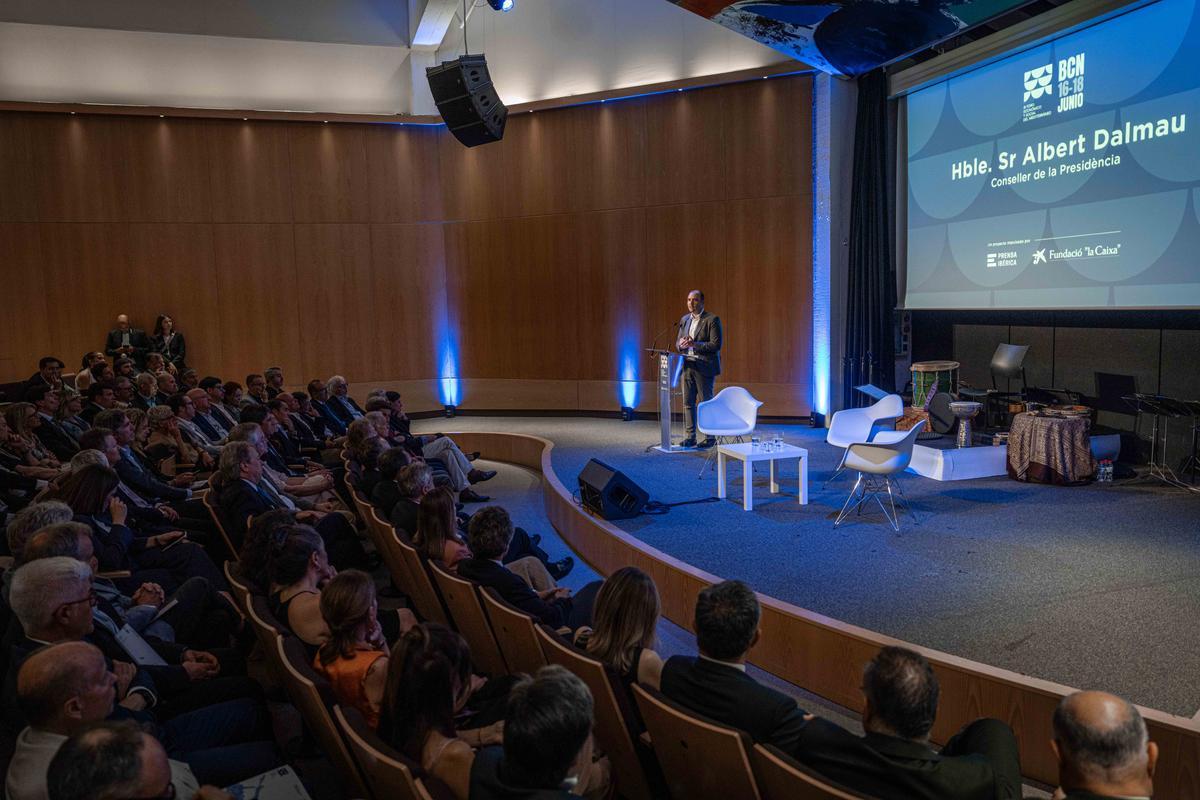Albert Dalmau, Conseller a la Presidència de la Generalitat Catalunya, durante la bienvenida institucional del acto celebrado en Barcelona, a 16 de junio de 2026. Inaguración del III Foro Económico y Social del Mediterráneo. AUTOR:Manu Mitru | EPC Albert Dalmau, Conseller a la Presidència de la Generalitat Catalunya, durante la bienvenida institucional del acto celebrado en Barcelona, a 16 de junio de 2026. Inaguración del III Foro Económico y Social del Mediterráneo. AUTOR:Manu Mitru | EPC