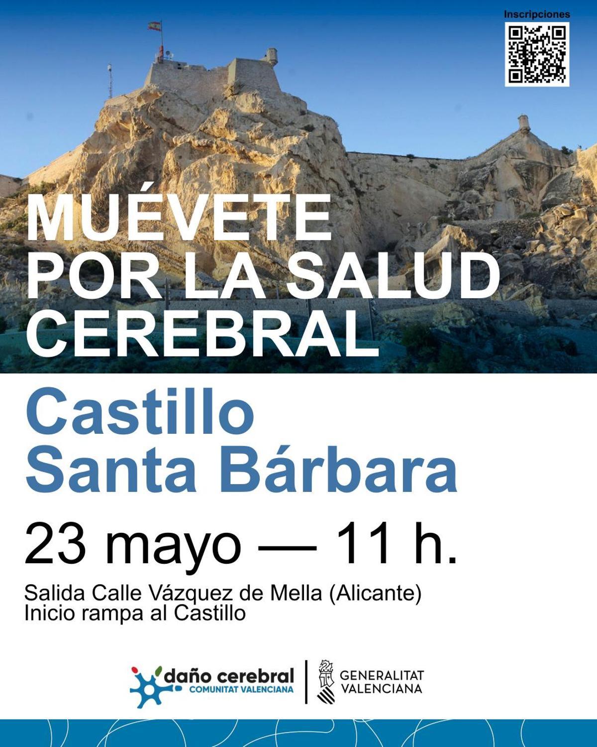 Cartel de la iniciativa "Muévete por la salud serebral"