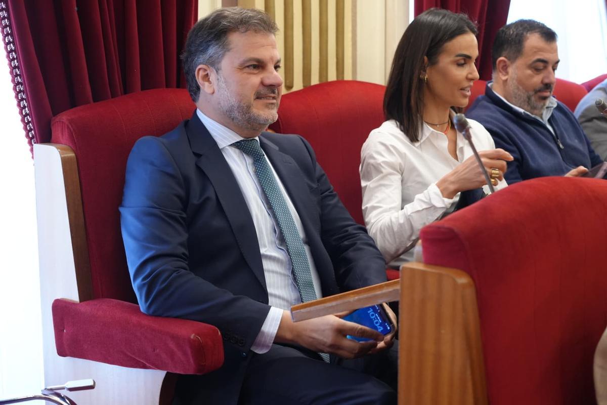 Javier Gijón, en el pleno de hoy.