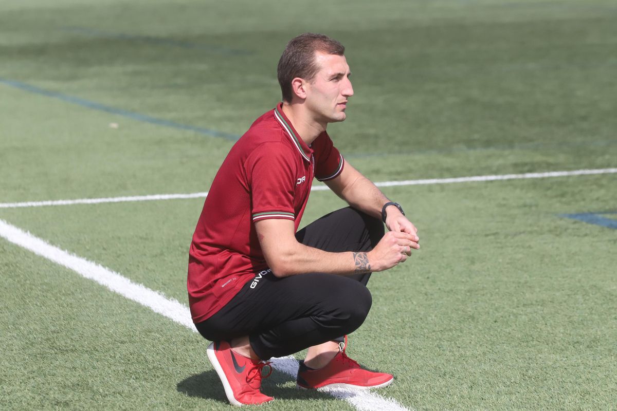 Pepe Contreras, en el partido entre el Córdoba Femenino y el Betis B en la Ciudad Deportiva.