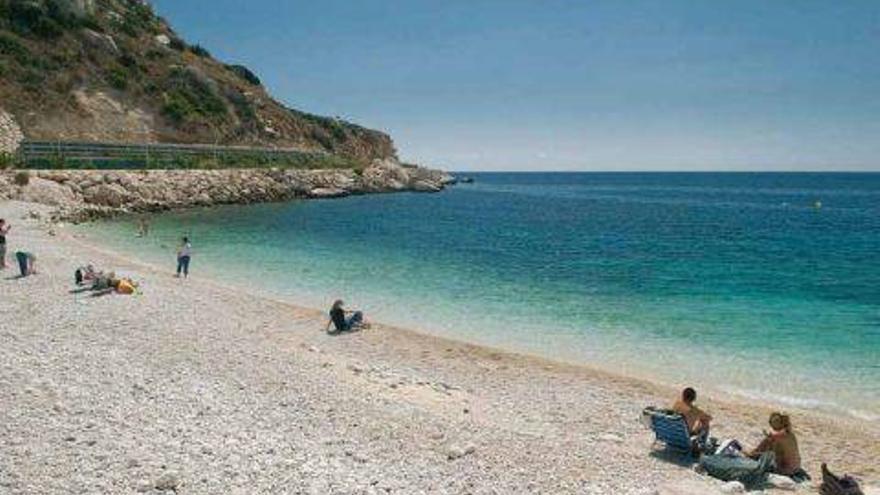 Imagen de la cala del Racó de Calp, un lugar habitual de buceo