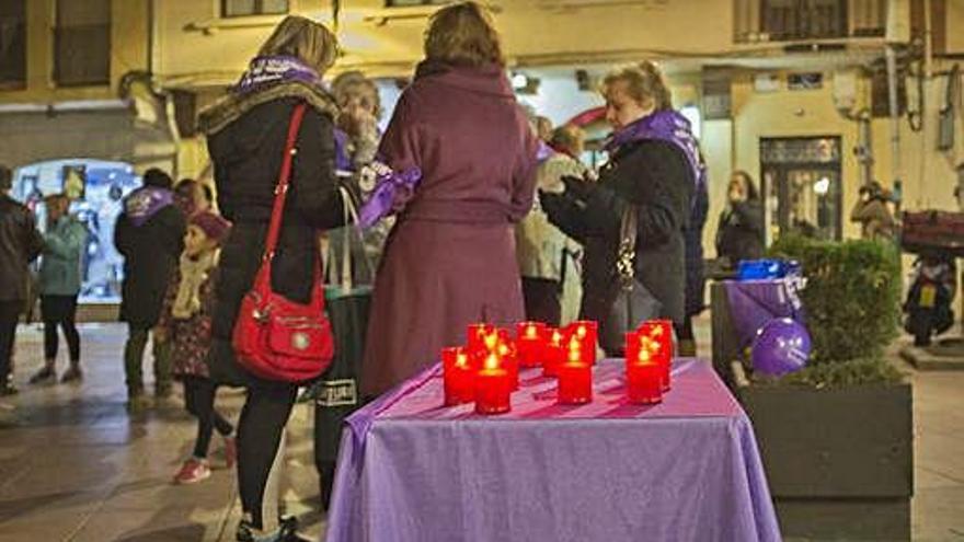 Un acto contra la violencia machista en Santa María. A. G.