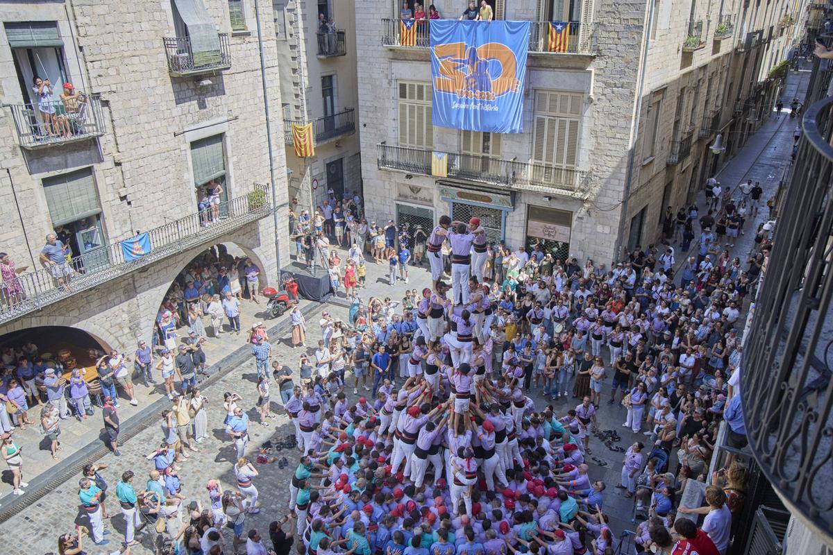 Les imatges de la jornada castellera per celebrar els 30 anys dels Marrecs de Salt