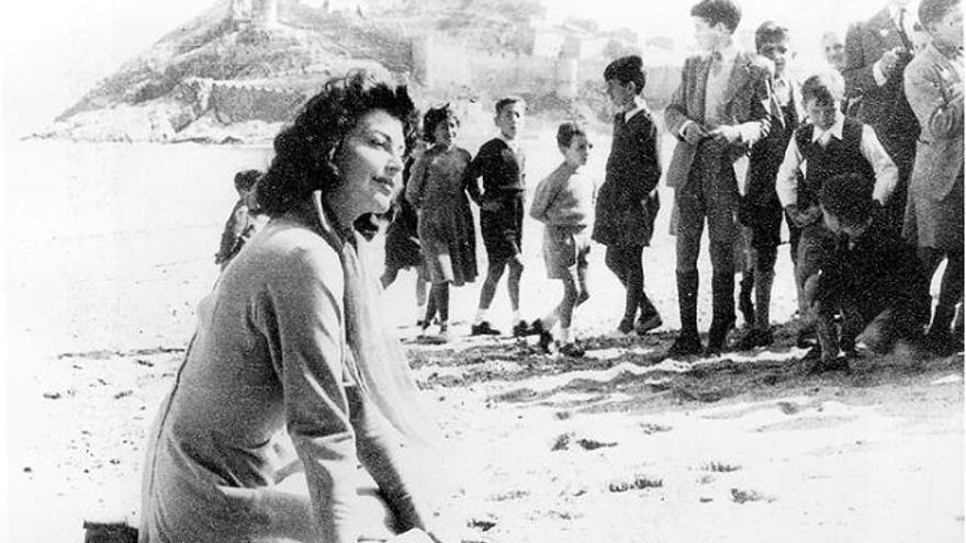 Ava Gardner a Tossa durant el rodatge.