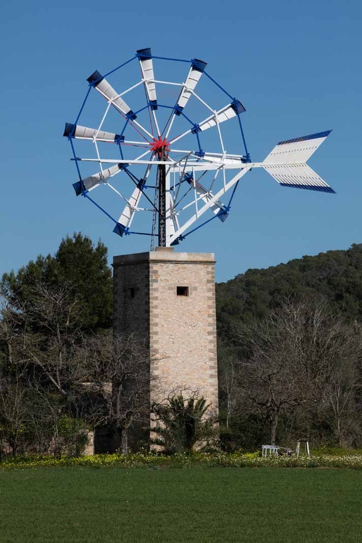El molino de Ca n’Espanyol luce totalmente renovado en Ibiza
