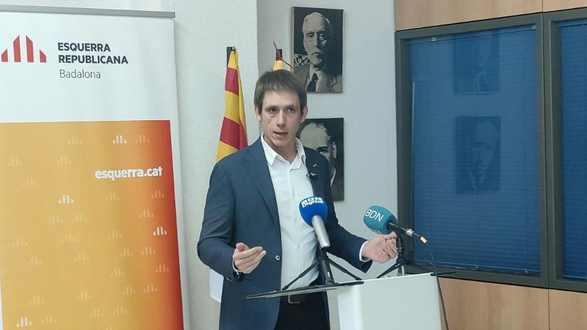 El presidente de ERC Badalona, Àlex Montornès