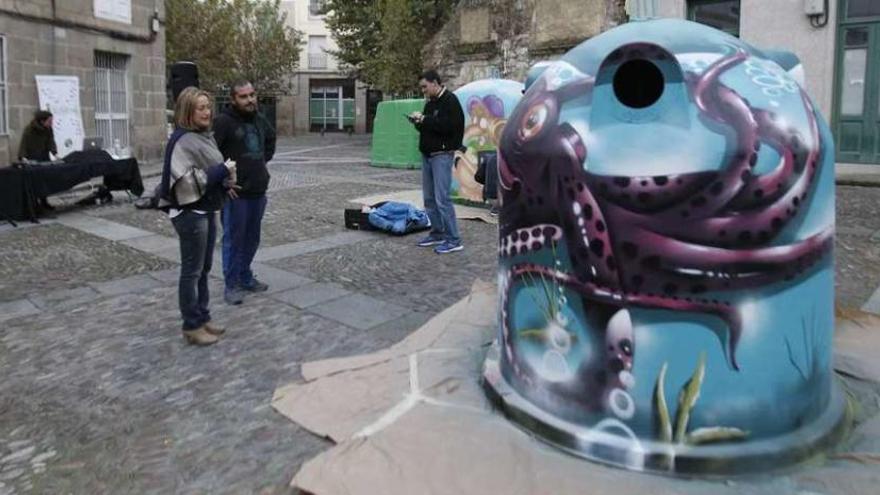 Un grafiti realizado en la primera edición del festival urbano de Ourense. // Jesús Regal