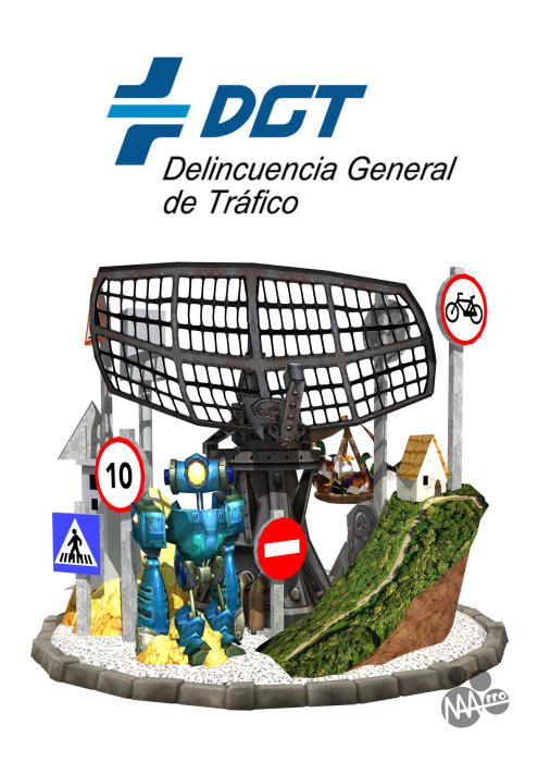 Grup de Peixcadors (El Perellonet). "DGT. Delincuencia General de Tráfico". Artista: Jorge Navarro.