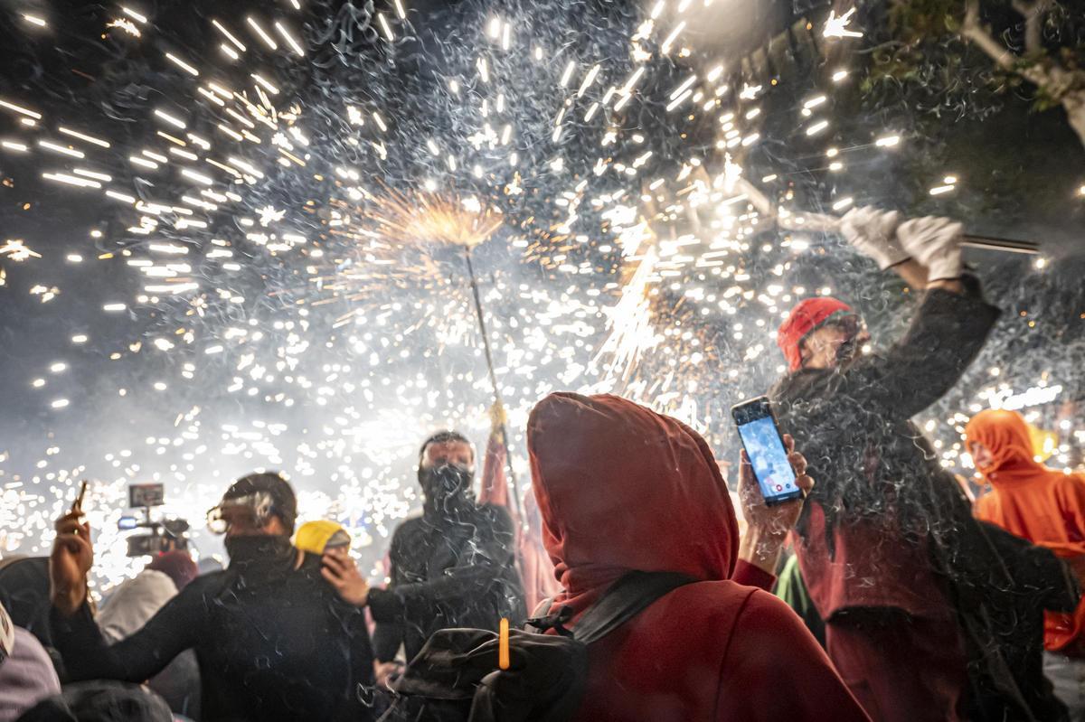 Dentro del correfoc de la Mercè