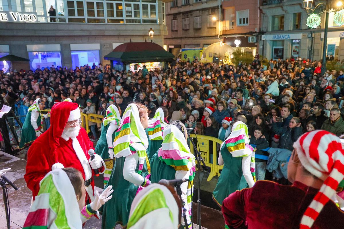 La plaza de Galicia durante la fiesta.