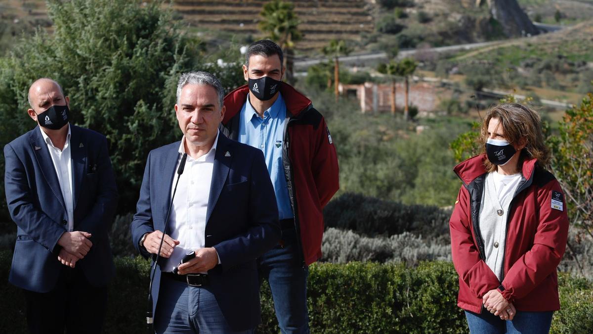 El presidente Sánchez visita la Sierra de las Nieves