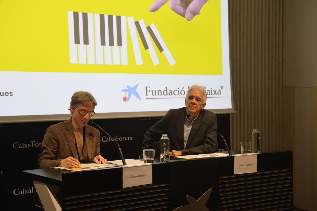 Borrás y Calderón, durante la presentación.