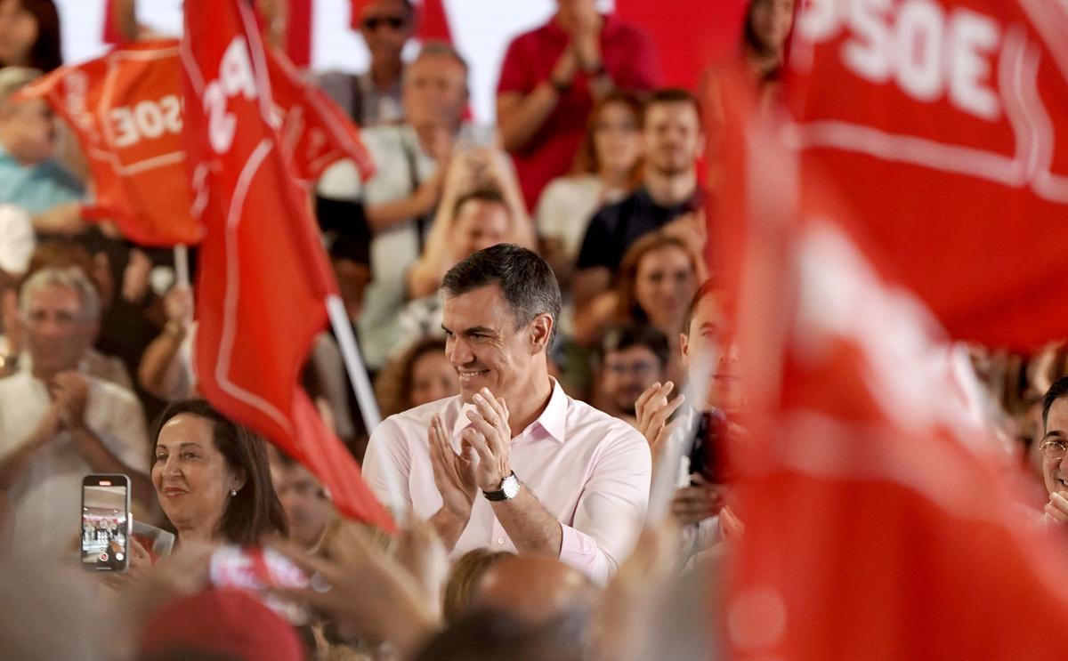 Pedro Sánchez, en el arranque de campaña del PSOE.