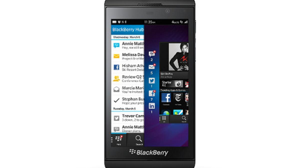 La Blackberry Z10.