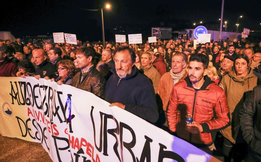 Protesta vecinal contra el peaje de Redondela