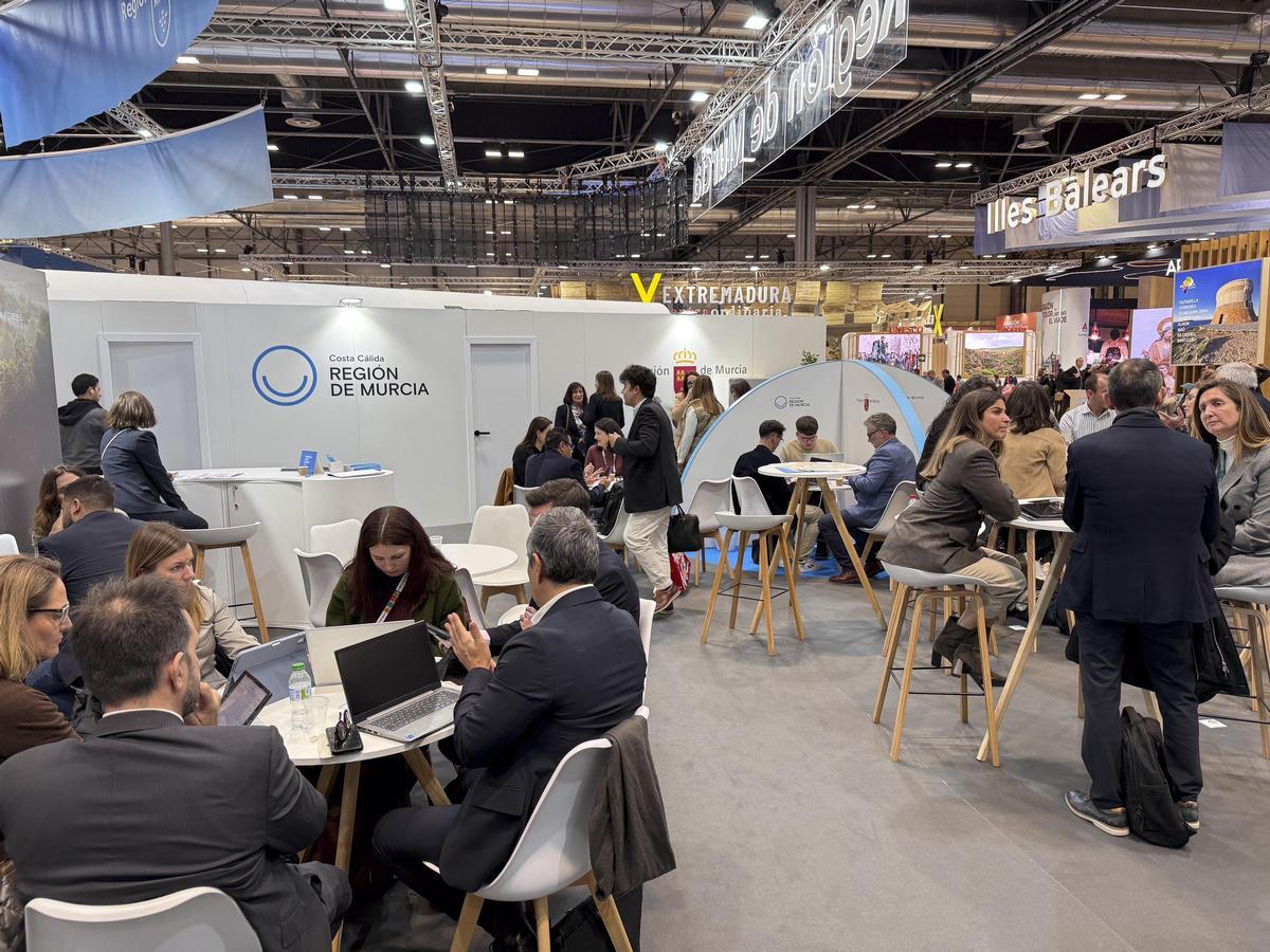 El espacio dedicado a la Región de Murcia en el primer día de Fitur.