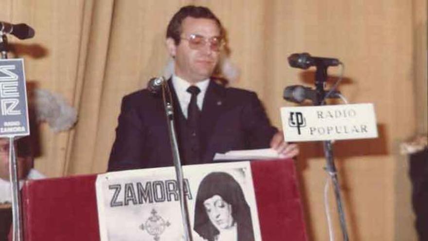 Luis Felipe Delgado pronuncia el pregón de 1982, cuando tenía 34 años.