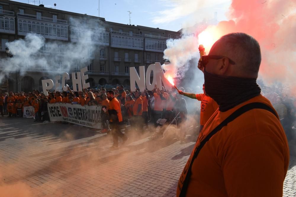 Concentración contra el cierre de Alcoa