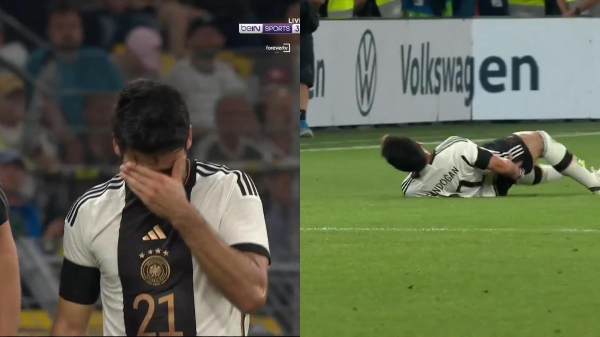 Gündogan se marcha llorando tras su lesión con Alemania