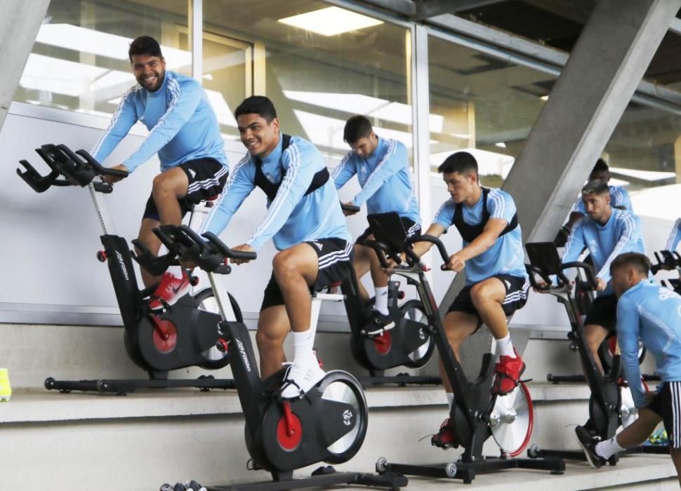 El Celta continúa los entrenamientos de pretemporada en A Madroa