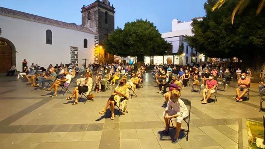 Concierto que fue suspendido por la Guardia Civil, en Los Llanos de Aridane.