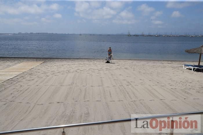 Ambiente en las playas de la Región durante el primer fin de semana de la 'nueva normalidad'