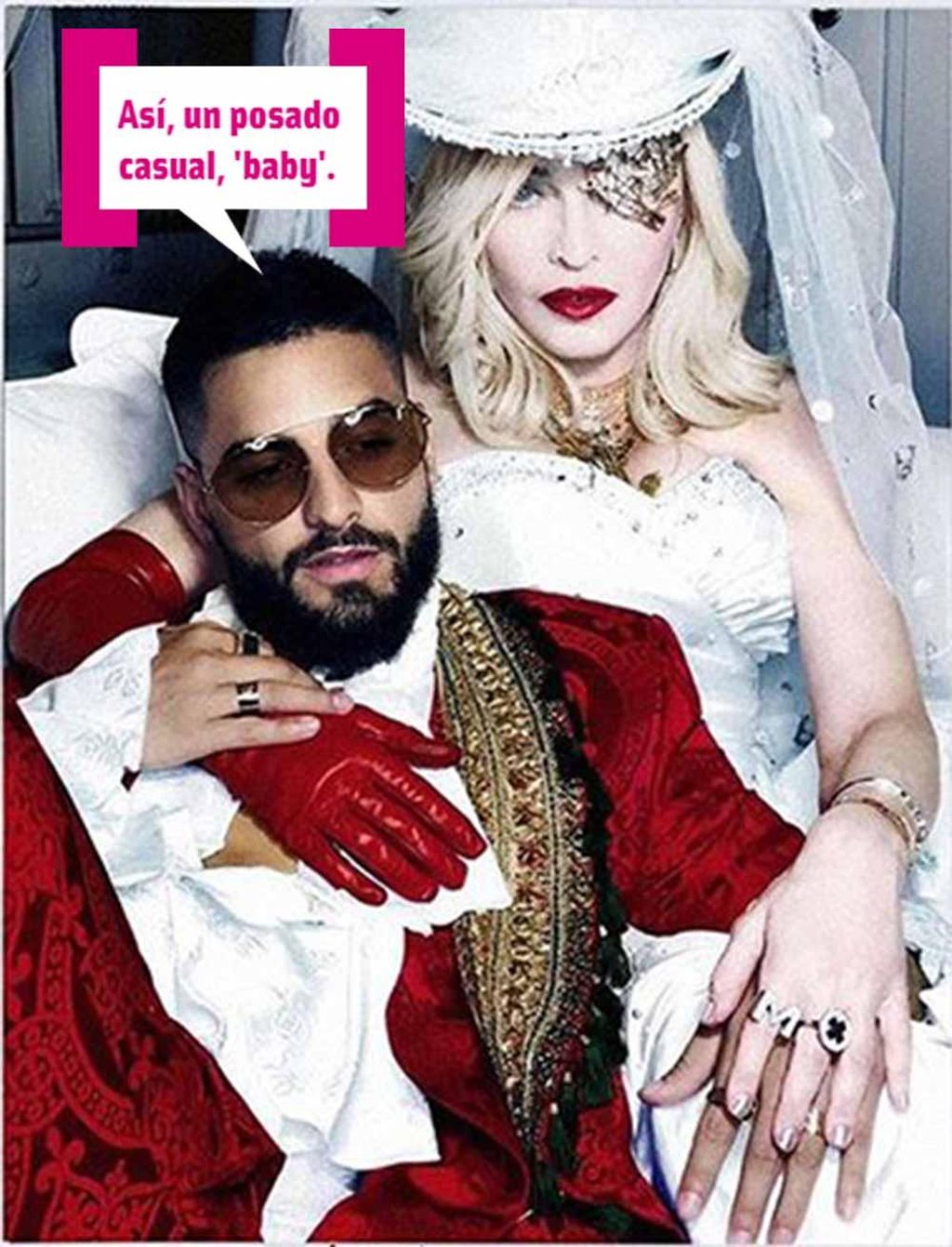 Maluma y Madonna en la portada de su single Medellín