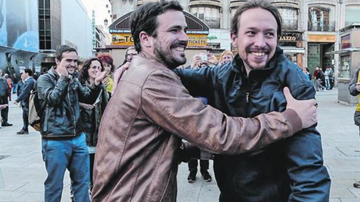 Mano a mano  Garzón e Iglesias, en la Puerta del Sol, el día 9.