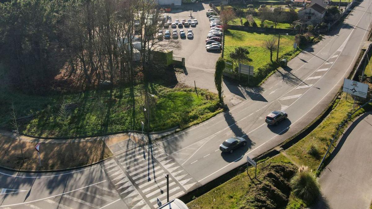 Zona en la que se creará la nueva senda en el núcleo urbano de Tomiño.   | // FDV