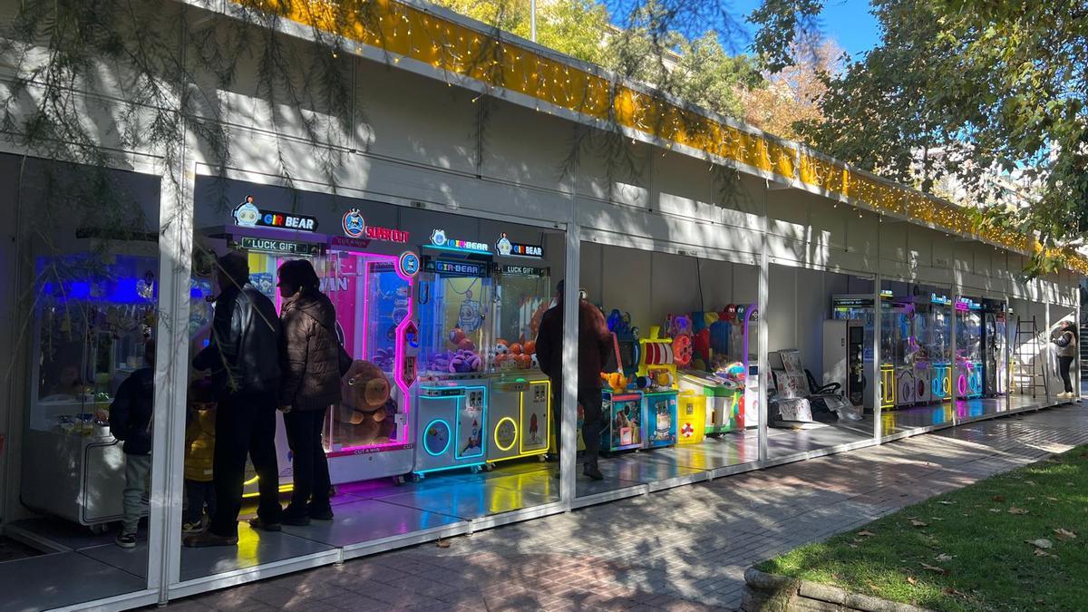 El espacio recreativo instalado en el paseo de Cánovas.