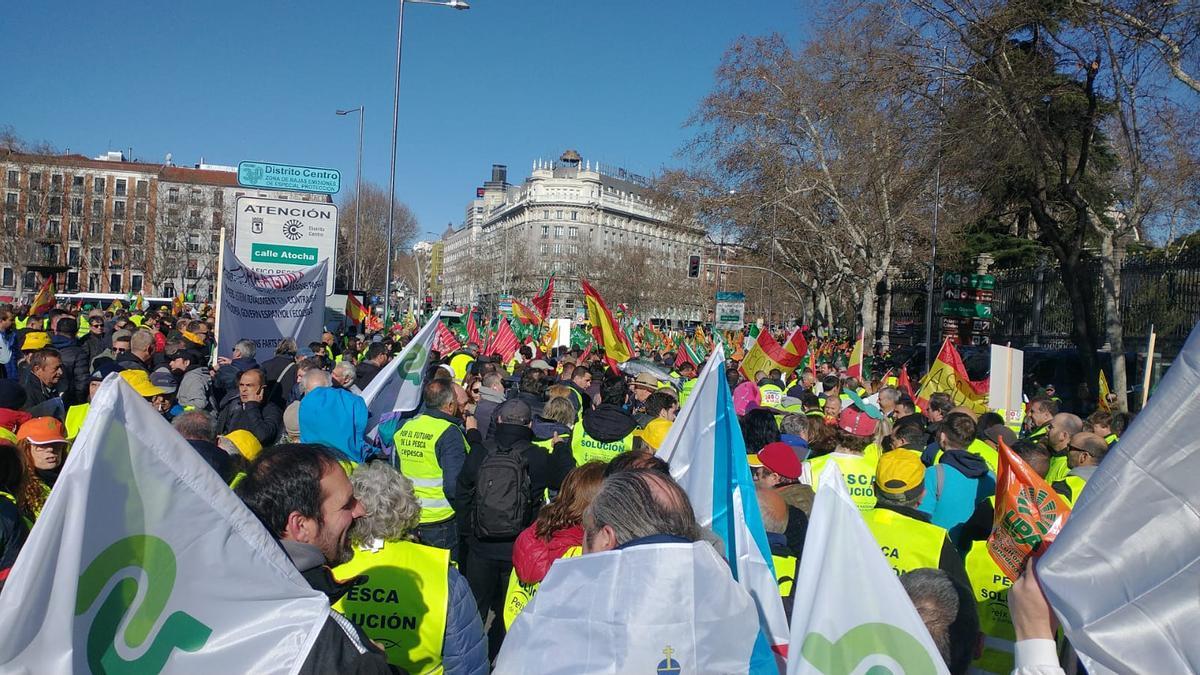 Los agricultores gallegos llevan su protesta a Madrid