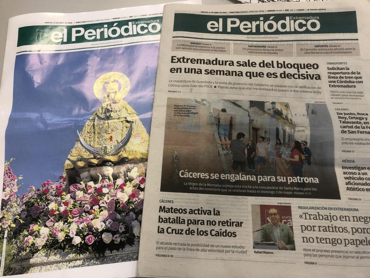 La portada y el ejemplar diario.