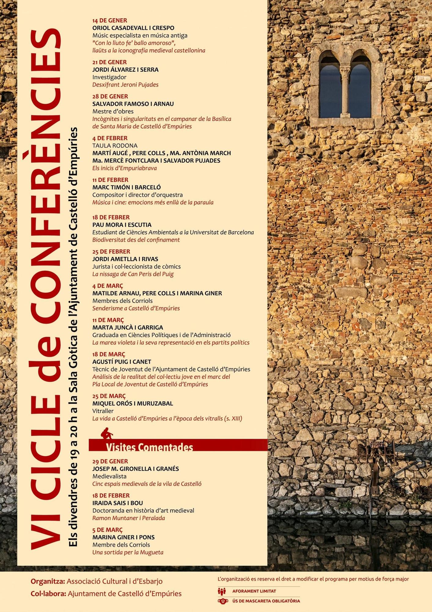 Cartell del VI Cicle de Conferencies de Castelló d&#039;Empúries