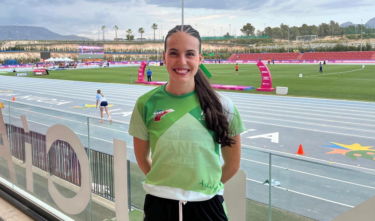 Carmen Avilés, durante una competición.