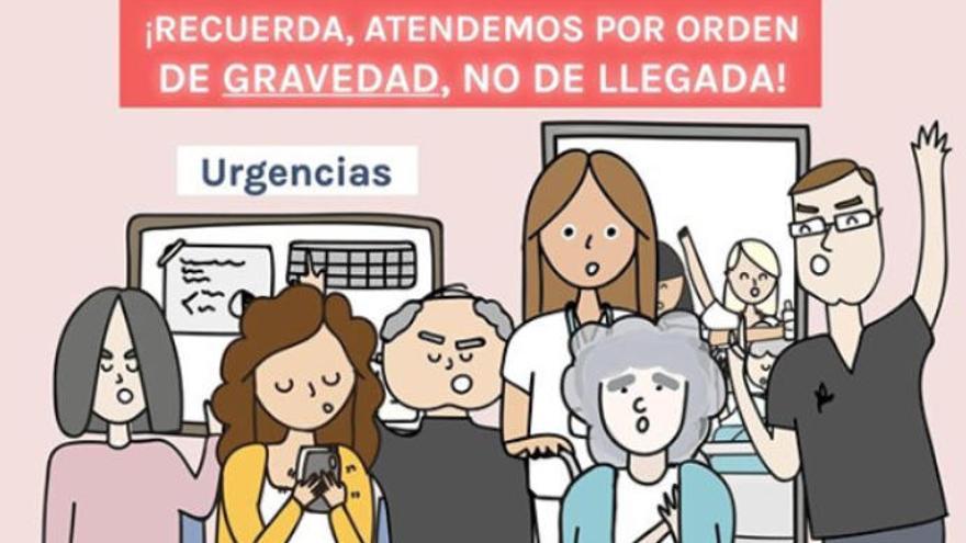 La ilustración que los sanitarios de Canarias comparten en sus redes