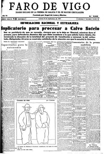 As «Cousas» de Castelao en Faro de Vigo