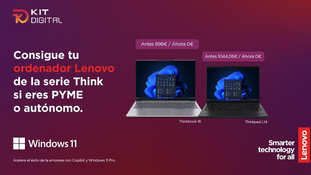 El Kit Digital permite comprar ordenadores portátiles o de sobremesa totalmente subvencionados.