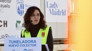 Isabel Díaz Ayuso, visita las obras del nuevo colector-interceptor en Pozuelo de Alarcón