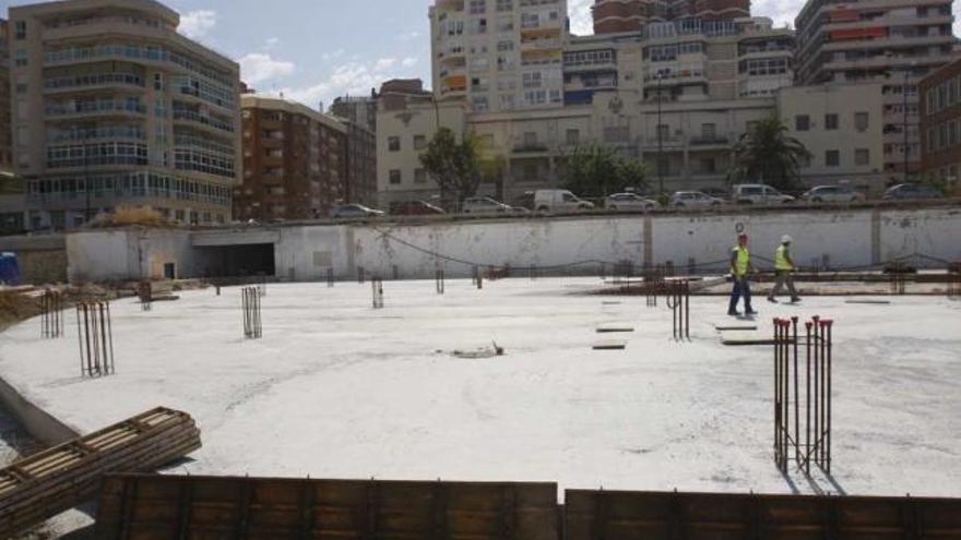 Vista de los trabajos en el muelle 1 del Puerto de Málaga el pasado mes.