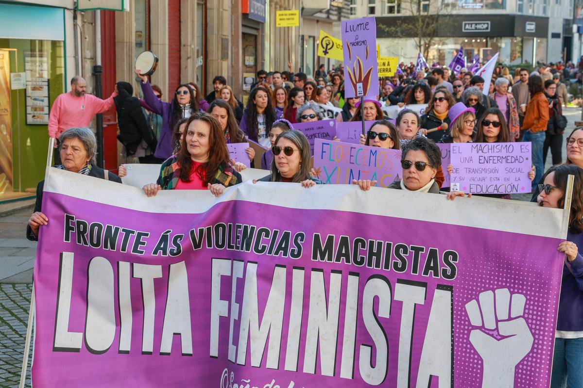Un momento de la manifestación convocada por O Soño de Lilith.