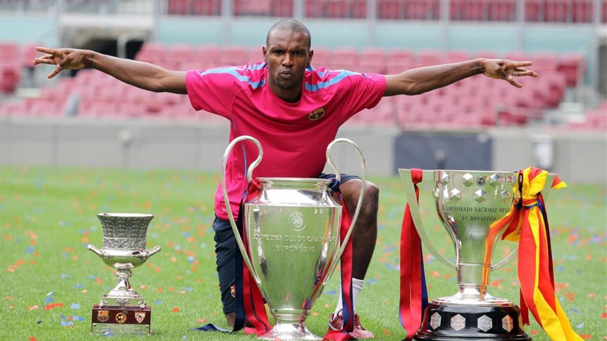 Eric Abidal durante su etapa como jugador del FC Barcelona