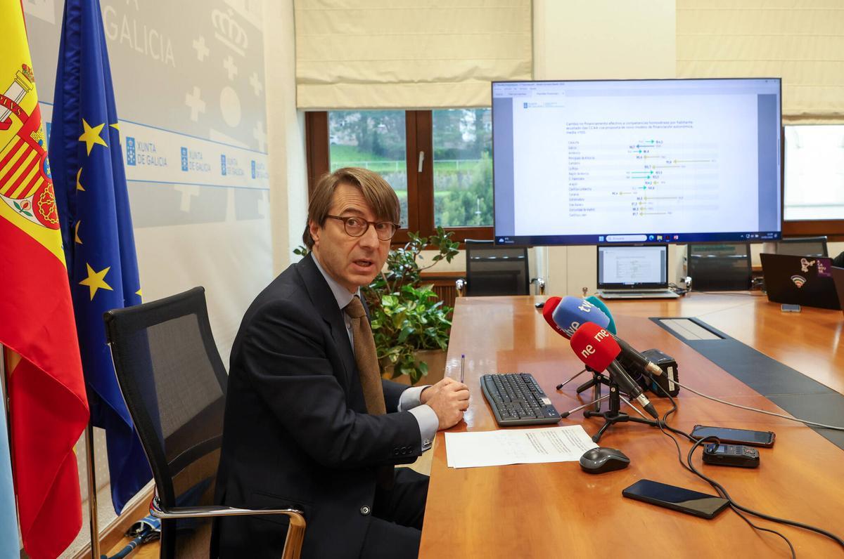 El conselleiro de Facenda, Miguel Corgos, este martes