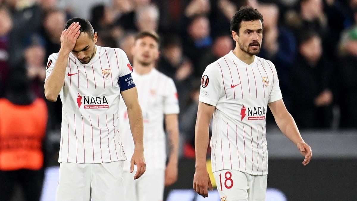 El Sevilla, eliminado ante el West Ham.