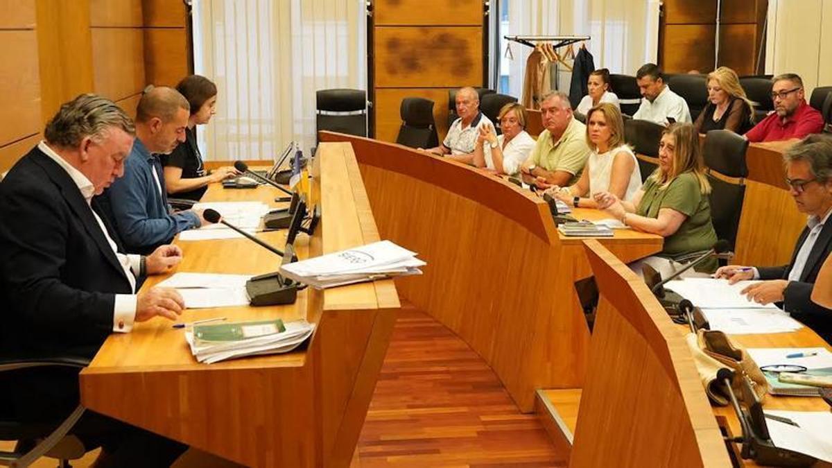 Un momento del Pleno ordinario celebrado este jueves por la Corporación sierense.